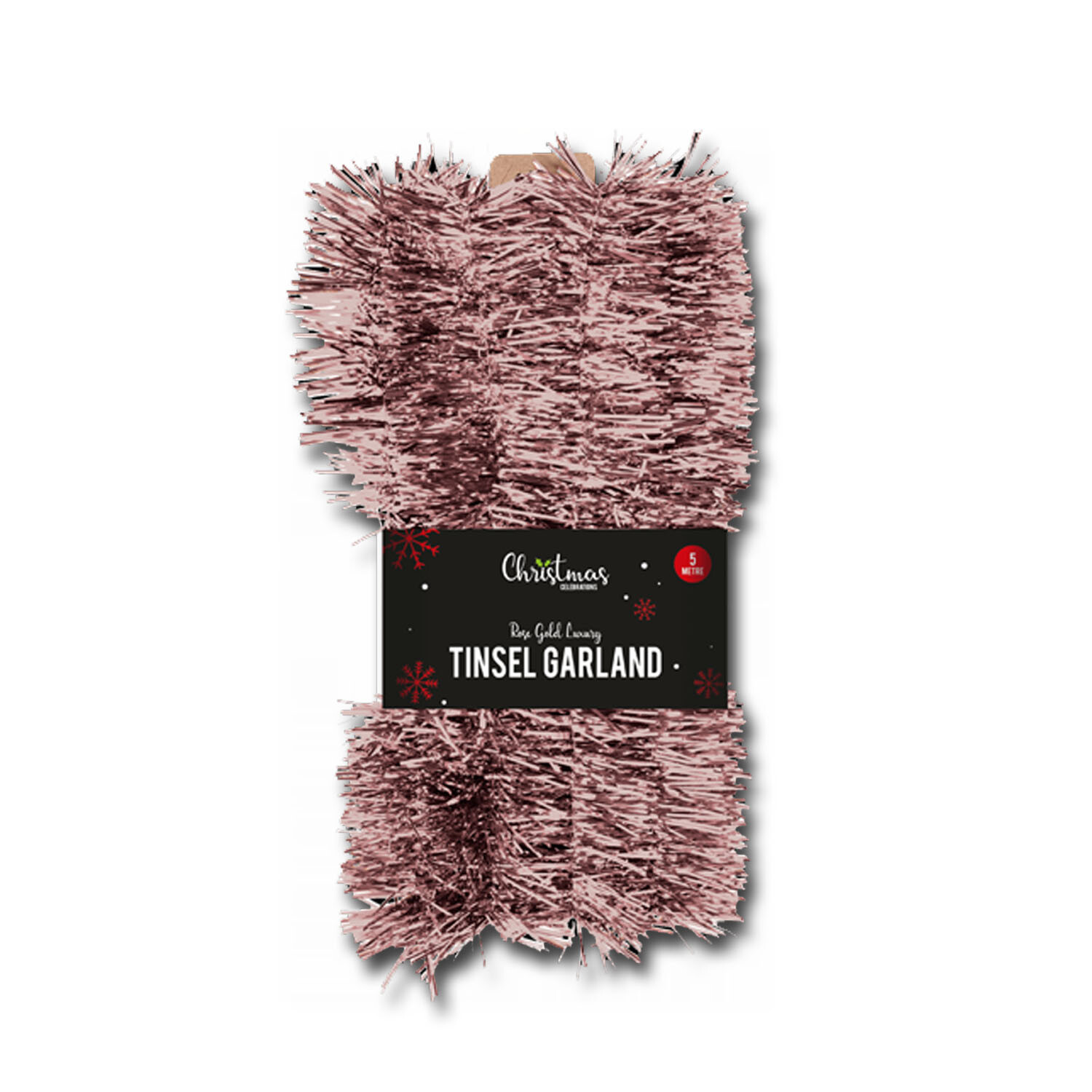 5m Rose Gold Tinsel Garland Christmas Tree Decoration Xmas Party Decor