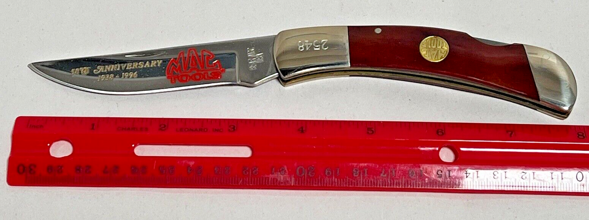 MAC Tools 58th Anniversary Collector Bear Folding Knife and Case