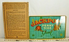 MARX JACKPOT PENNY TOSS 1920s TIN TOY GAME BOXED NICE