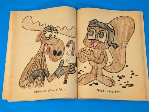 Vtg 70s Bullwinkle Coloring Book - 1971 Whitman USA - Partially Colored / Used - Picture 23 of 24