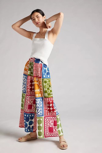 NWT Farm Rio Cropped Wide-Leg Pants for 