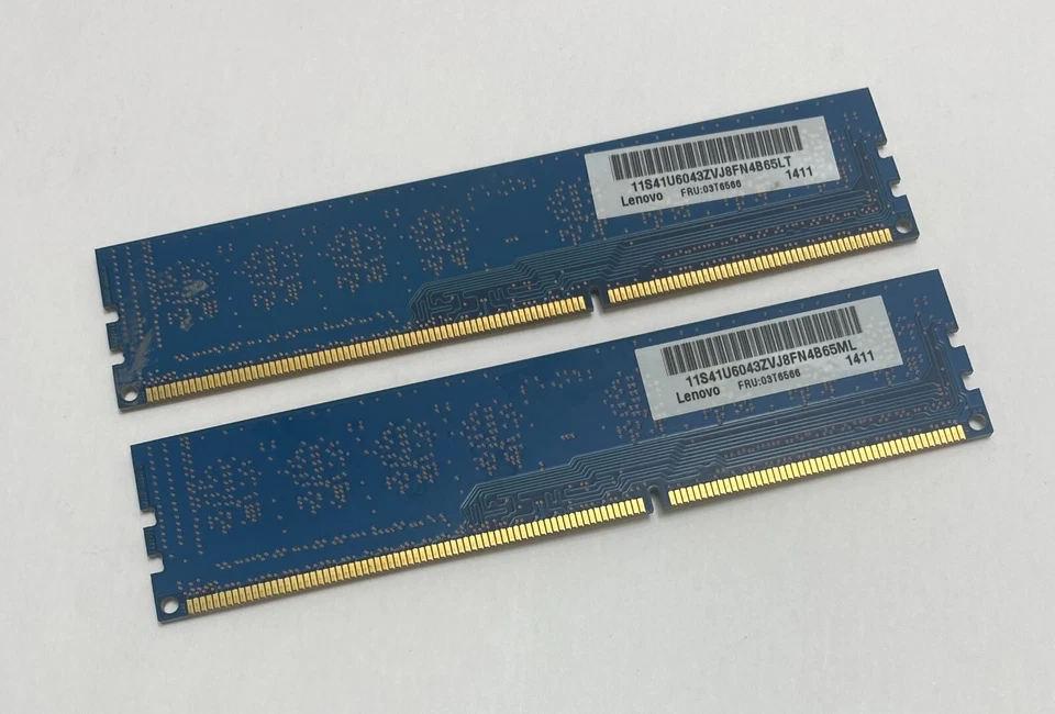 8GB (2 x 4GB) SK Hynix Lenovo 03T6566 PC3-12800U DDR3 Non-ECC Computer Memory - Image 3 of 4