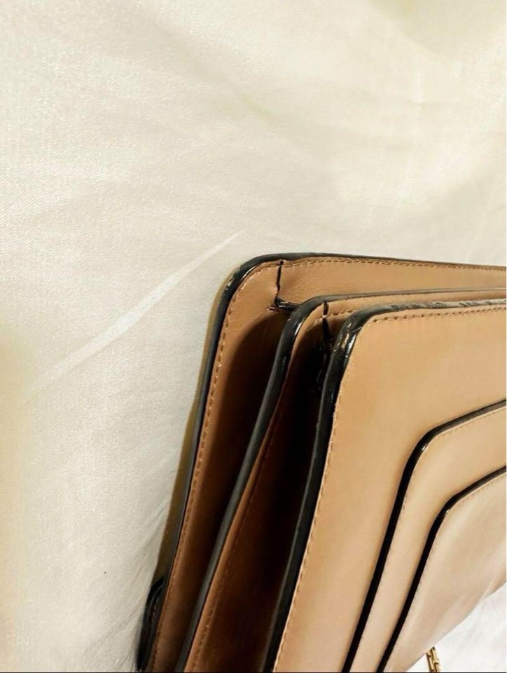 BVLGARI Serpenti Forever Square Shoulder Bag Leather Brown w/Mirror