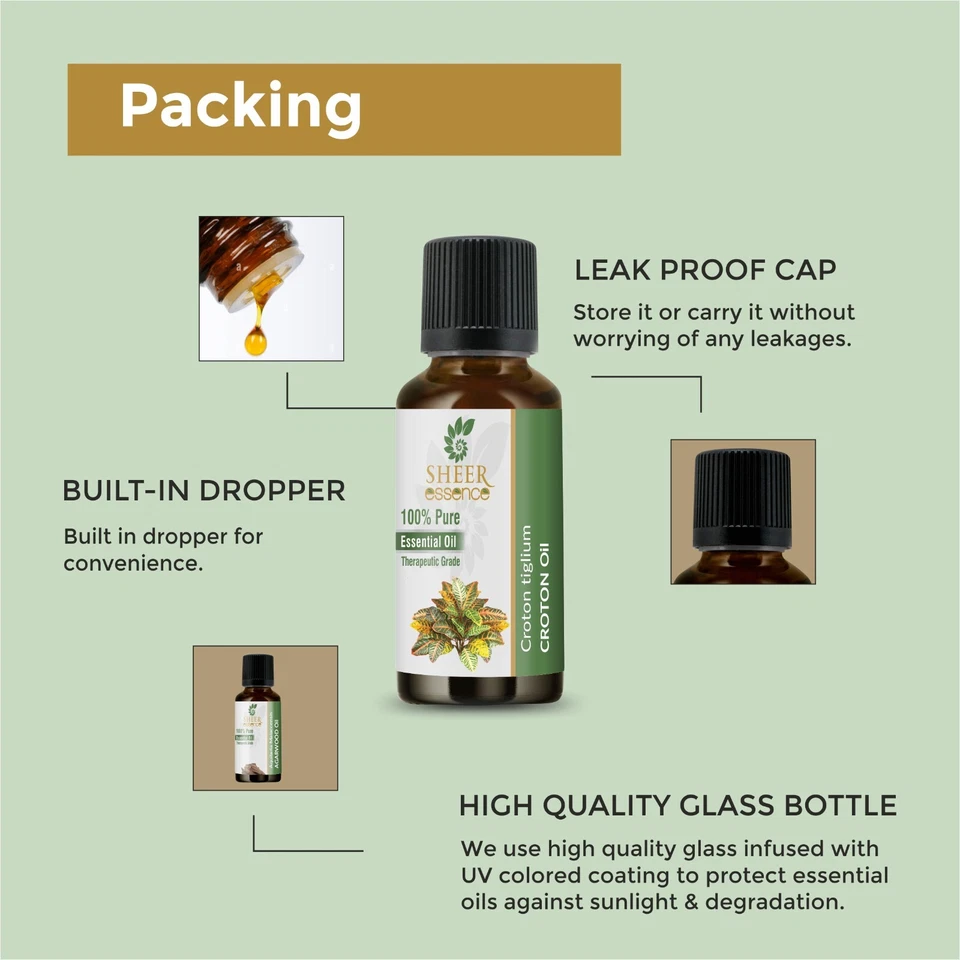 Croton oil -(Croton tiglium)- 100% Pure Undiluted Carrier therapeutic grade 5m - Image 3 of 4