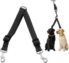 1Pcs Double Ended Lead for Dogs,Adjustable Double Lead for 2 Dogs,Tangle-Free D