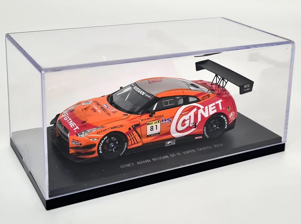 Coche modelo diecast Ebbro 1/43 Nissan GT-R R35 GTNET Advan Super Taiku 2014 #81 Foto 2 de 4