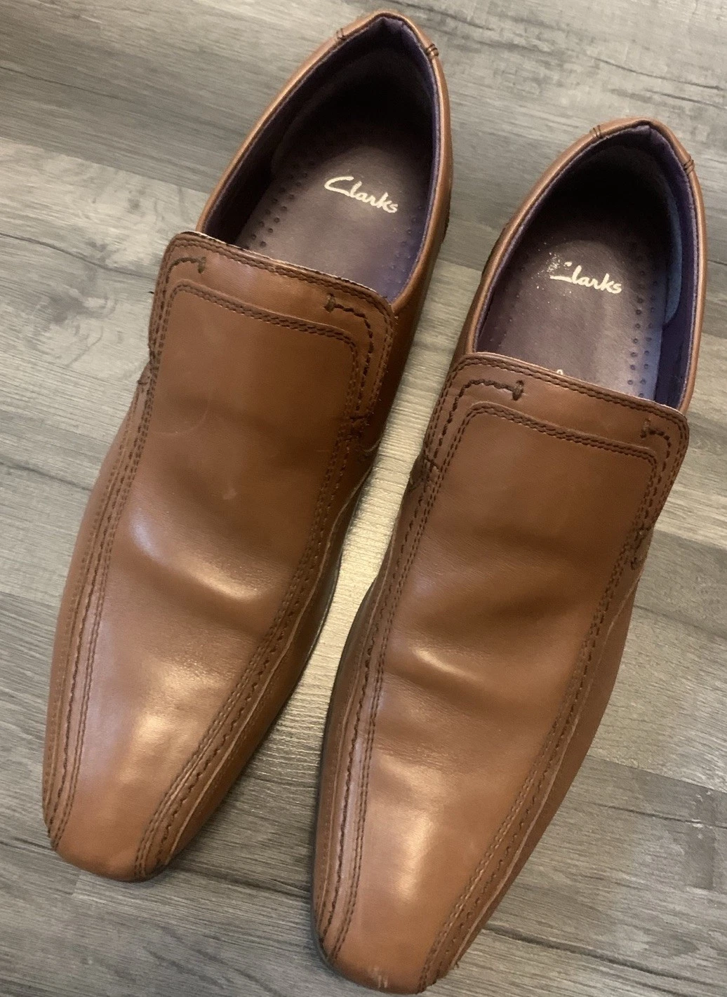 Mocassini Clarks in pelle marrone TAGLIA UK 9