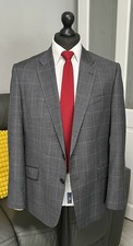 Jaeger London 2-PCS Gorgeous Charcoal Check Men’s Suit. Chest-42”S, W-38”R/30”