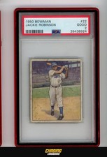 1950 Bowman Baseball JACKIE ROBINSON #22 HoF Dodgers PSA 2 GOOD Vintage S1080