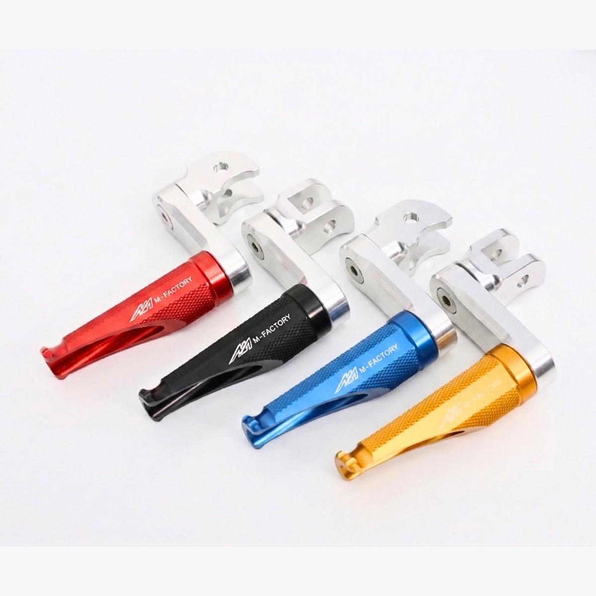 Red 40mm Lower Shinobi Front Rider Foot Pegs For Triumph Speed