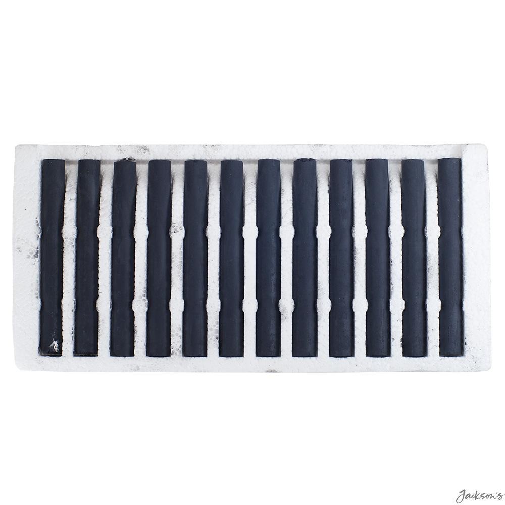 Jakar Compressed Charcoal Sticks Black Set Of 12 For Drawing And Sketching