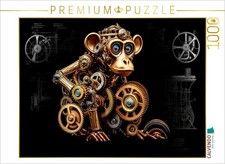 CALVENDO Puzzle Rhesusaffe  1000 Teile Lege-Gr  e 64  48 cm Foto-Puzzle f r gl