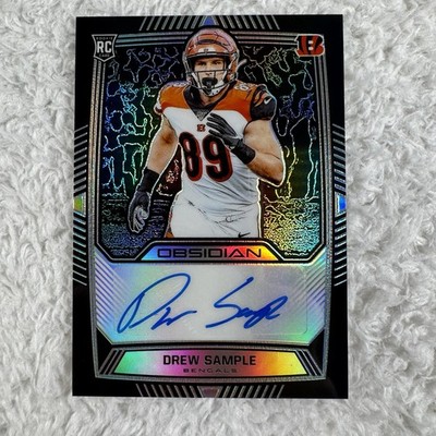 2019 Panini Obsidian Rookie Auto #61 Drew Sample #d 57/150 RC Cincinnati Bengals
