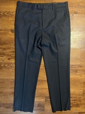 Banana Republic 34x30 Navy Dress Pants Flat Front Tropical Wgt Made in India