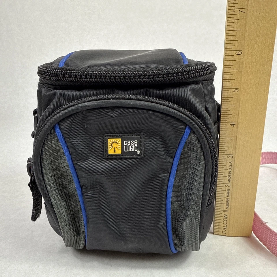 VTG Case Logic Black Blue Camera Case Bag Pink Strap Point Shoot Camera Video - Image 3 of 4