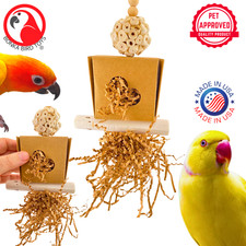 Bonka Bird Toys 2609 Natural Sola Heart Sola Atta Chew Shred Parrot Cage Toy Pet