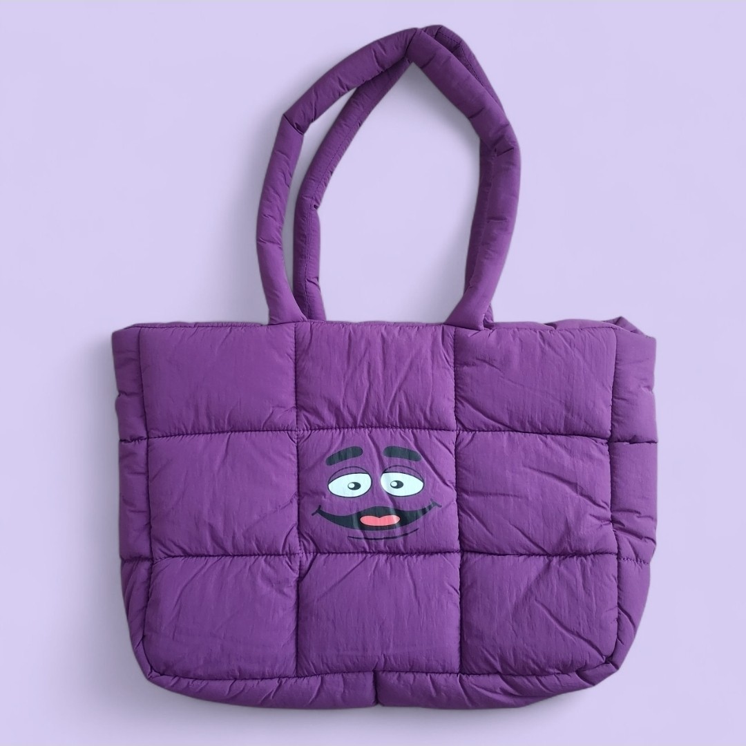 McDonald's Korea Grimace Padding Bag Padded Shoulder Bag 29 x 40cm