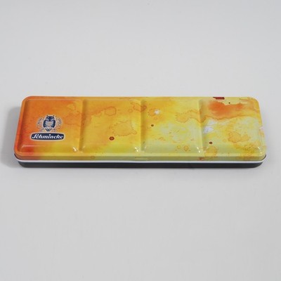 Schmincke Akademie Watercolor Set - 12 Half Pans Limited Edition Yellow Tin Box