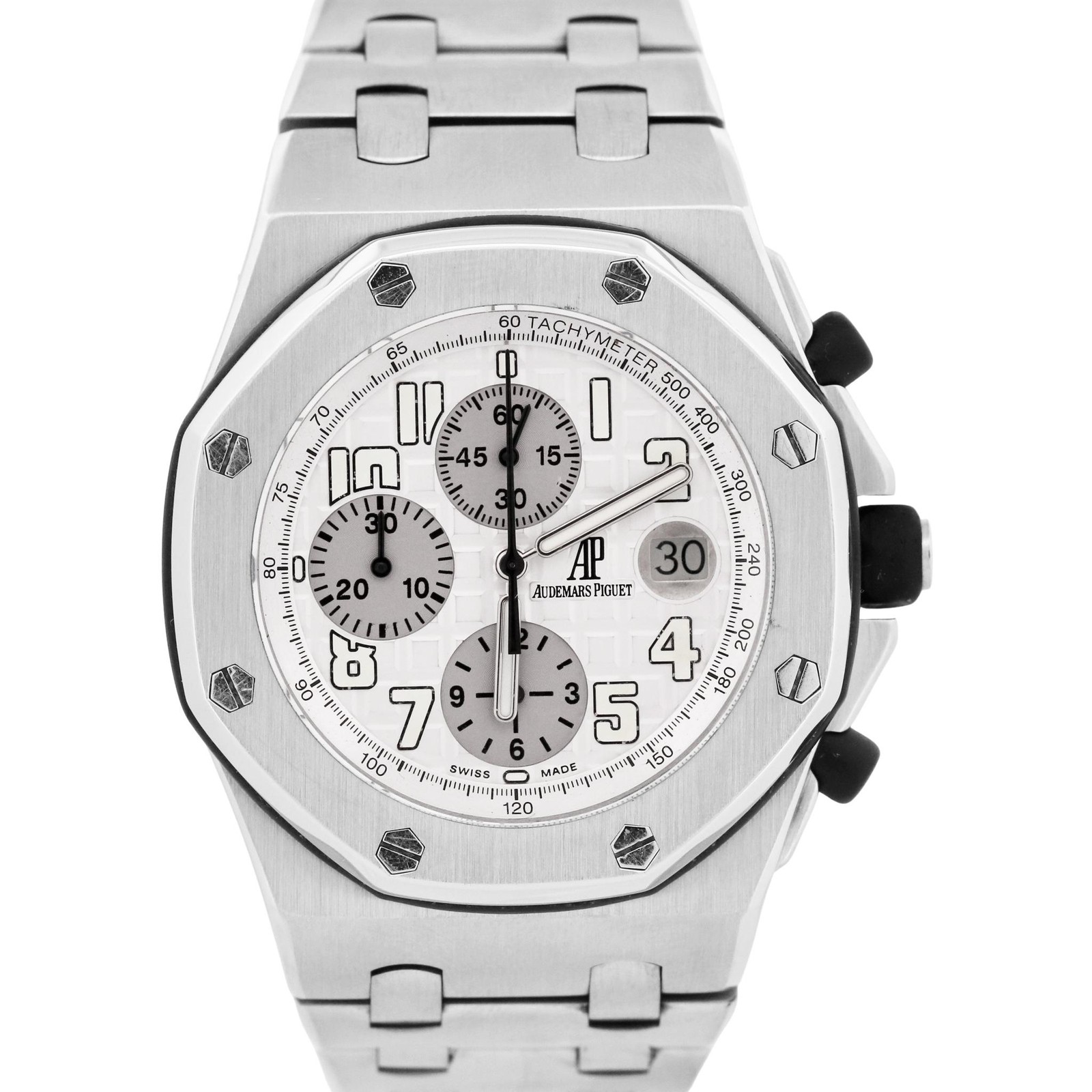 Audemars Piguet Royal Oak Offshore SILVER Chronograph Stainless Steel 26170ST