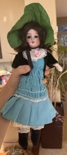 Antique Germany Doll RUTH 12" Very Old 1900s Bisque Leather Small Lady Body