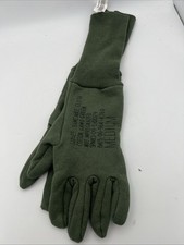 Military Issue Cloth Protective Gloves Medium Knit Permeable Green