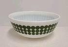VINTAGE PYREX #404 GREEN POLKA DOT 4 QT LARGE MIXING BOWL