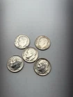 1960 D , 1961 D, 1962 D, 1963 D, 1964 D Roosevelt Silver Dimes