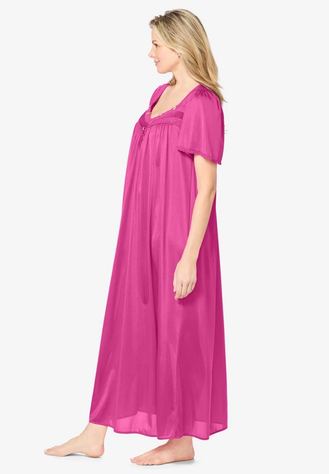 Vestido largo sedoso de encaje talla grande Only Necessities Foto 4 de 4