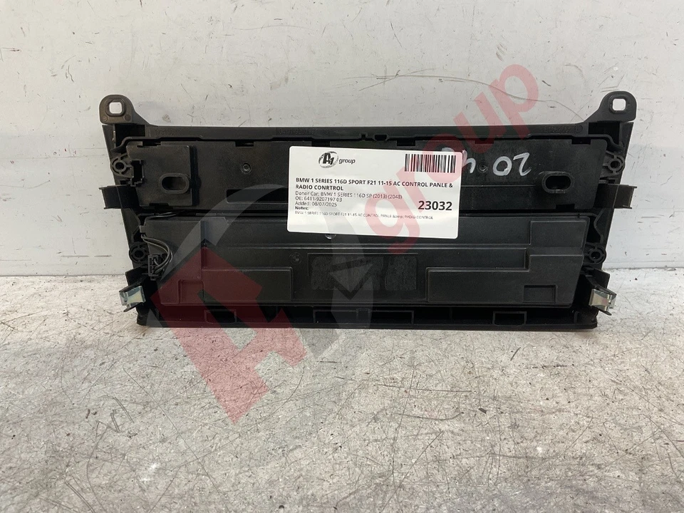 BMW 1 SERIES 116D SPORT F21 11-15 AC CONTROL PANLE & RADIO CONRTROL - Image 2 of 4