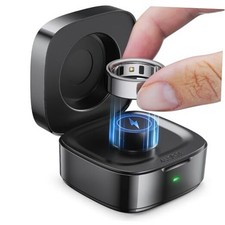 Wireless Charging Case Compatible with Ou-ra Ring Gen 4 Size 8 Jet Black