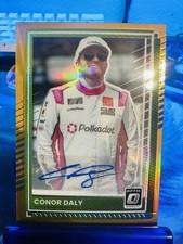 2025 Panini Donruss NASCAR Optic Gold Prizm Conor Daly Auto #7 Sam Hunt /10