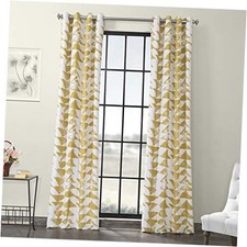 Grommet Triangular Geometric Printed 50"W x 108"L Pack of 1 Triad Gold
