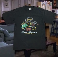 Vintage Las Vegas Four Queens Casino Poker Slots Gambling 90s T-shirt M