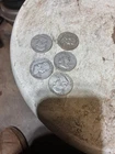 Five Franklin 1/2 Dollars