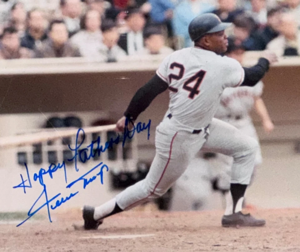 Willie Mays "w/ Happy Fathers Day" Signed 8x10 Autograph Photo Auto PSA 10 RARE! - Image 3 of 4