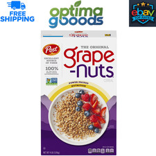 Grape Nuts Original Cereal 64 oz Non-GMO, High Fiber, Whole Grain Bulk Box.