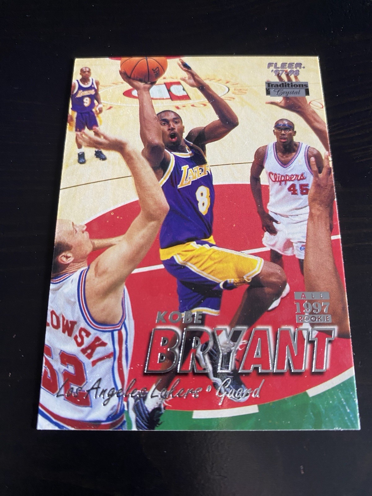 💥1997 Fleer Traditions Crystal Parallel #50 KOBE BRYANT 🔥 RARE Lakers HOF