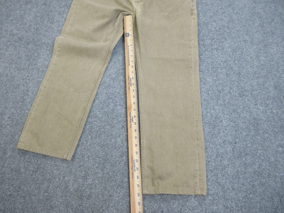 Мужские джинсы Robert Graham 38 желтовато-коричневые хаки сшитые на заказ прямые штанины хлопковые брюки - Изображение 4 из 4