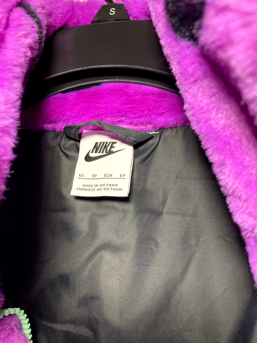 Nike Sportswear Plush Women's XS Purple Printed Faux Fur