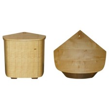 FINE BAXTER & LEE SATIN BIRCH BOW FRONTED TELEVISION TV CABINET PART OF SUITE