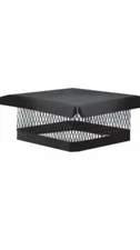 Master Flow/Leslie Lock Fixed Chimney Cap Galvanized Steel Black Finish 13”x18”
