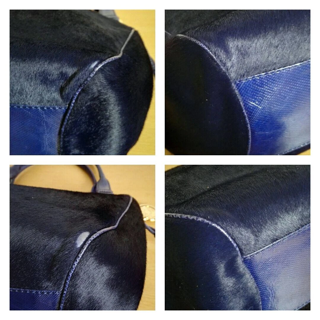 Borsa a mano Loewe Harako Navy con ciondolo borsa donna usata dal Giappone