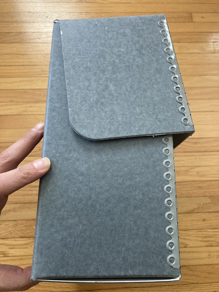 Caja de almacenamiento folio de archivo de colección borde de metal cartón de archivo sin ácido 12,5 x 10 x 5 Foto 4 de 4