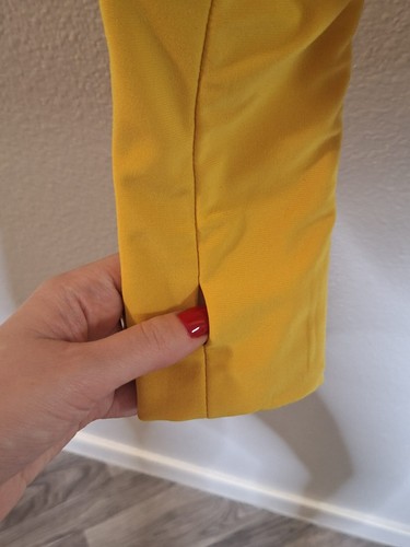 Norma Kamali Kill Bill yellow striped zip jacket XXS - Picture 7 of 12
