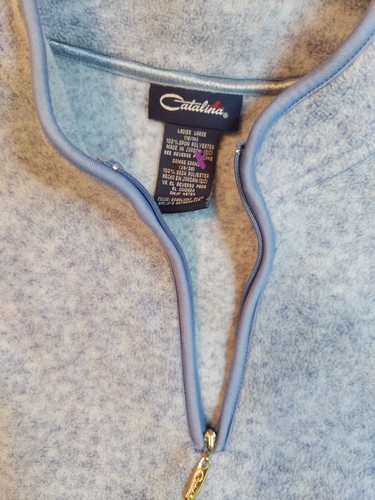 Womens Catalina Fleece Sweatshirt. Size Large. Light Blue. - Picture 3 of 6