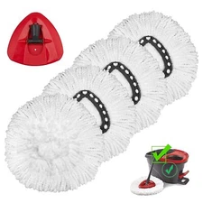 4 Pack Spin Mop Replacement Heads Microfiber Mop Refills Compatible With O Cedar