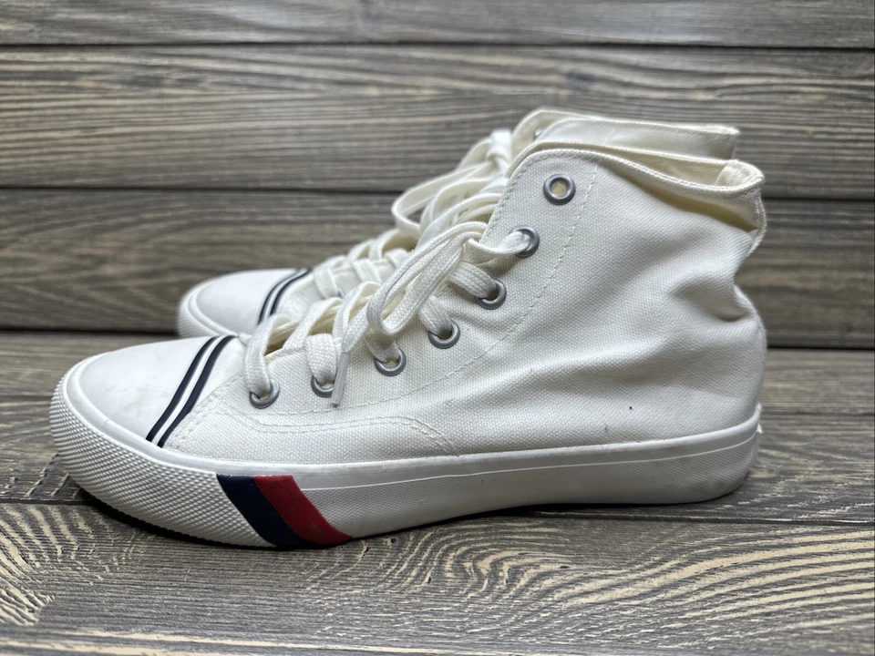 Zapatilla deportiva Pro-Keds blanca de lona de caña alta para mujer talla 3,5 M Foto 4 de 4