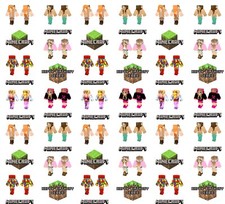 Minecraft Girl Personalised gift wrapping paper Birthday / Christmas