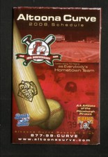2008 Altoona Curve Pocket Schedule S&T Bank Pirates Affiliate Eastern League