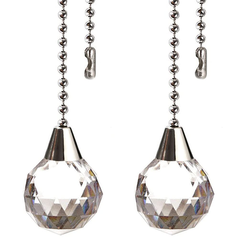 12-Inch Clear Prism Ball Ceiling Fan Pull Chain Extension-image